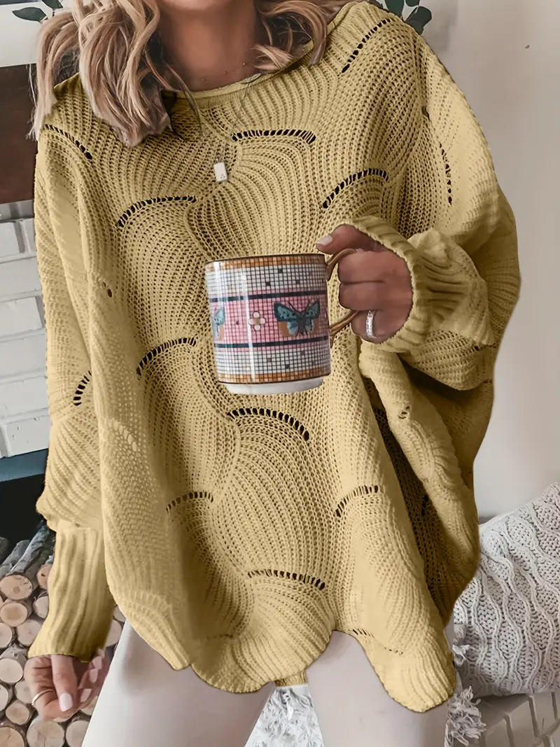 Adrianna | Pull en maille unie avec découpes