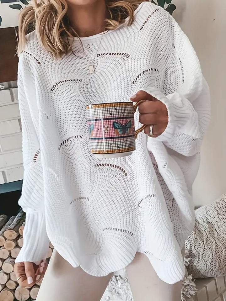 Adrianna | Pull en maille unie avec découpes