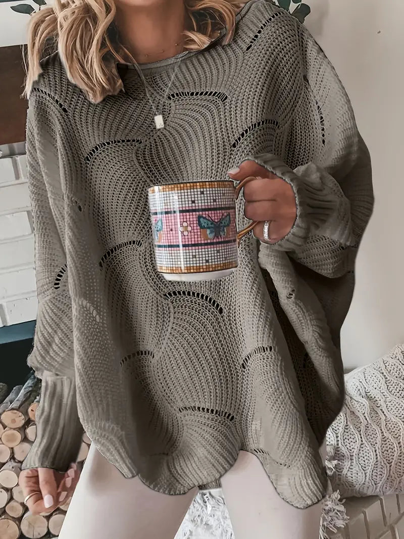Adrianna | Pull en maille unie avec découpes