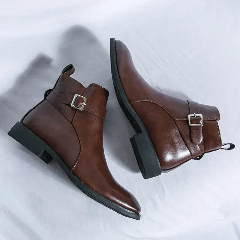 Sergio - Bottines Chelsea en cuir véritable