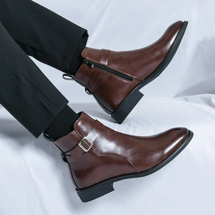 Sergio - Bottines Chelsea en cuir véritable
