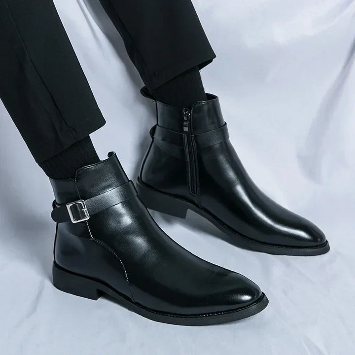 Sergio - Bottines Chelsea en cuir véritable