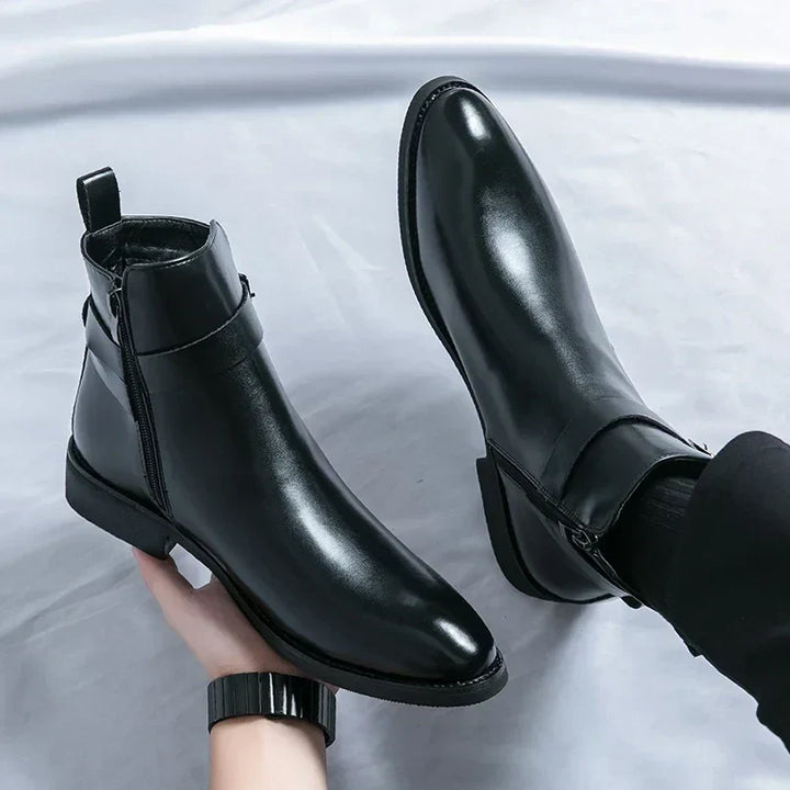 Sergio - Bottines Chelsea en cuir véritable