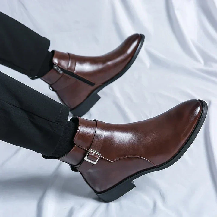 Sergio - Bottines Chelsea en cuir véritable