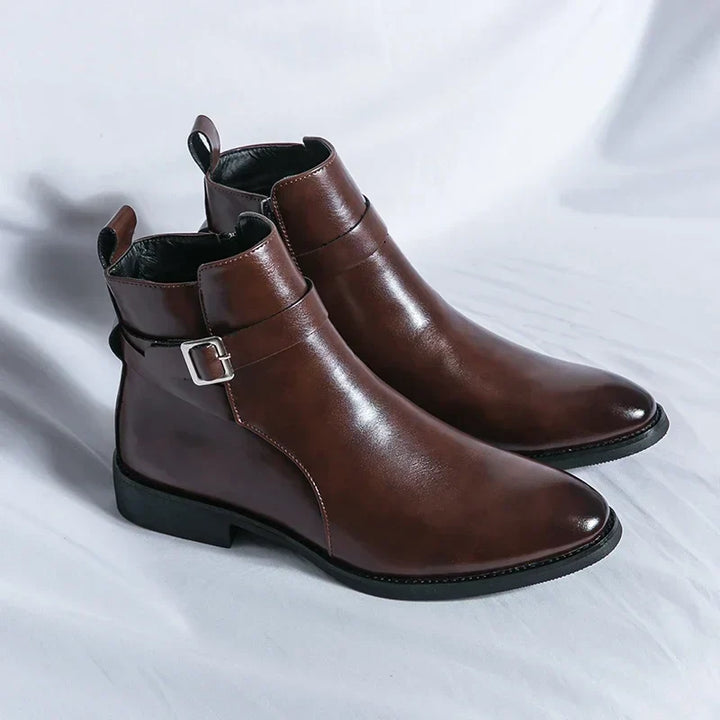 Sergio - Bottines Chelsea en cuir véritable