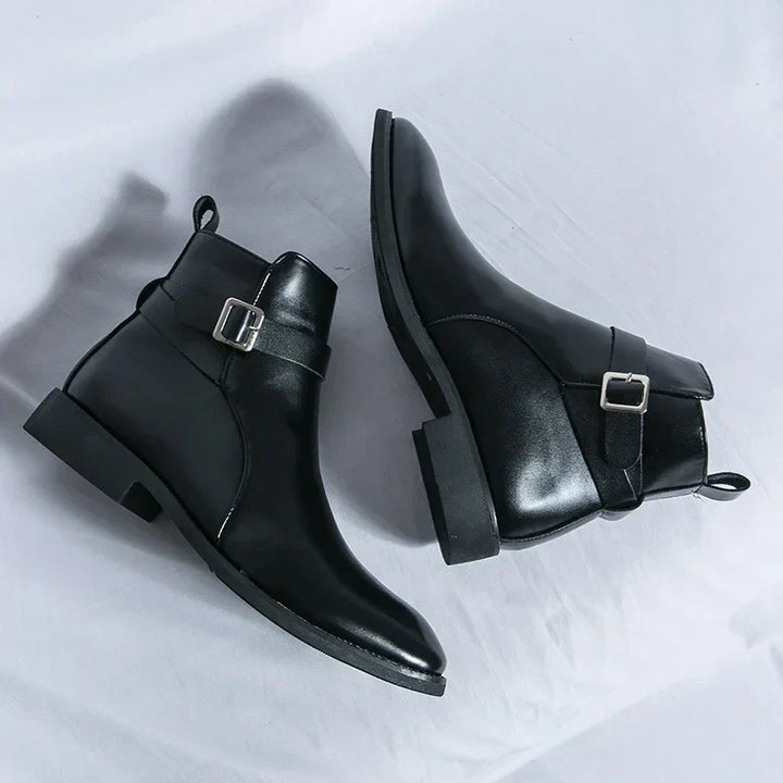 Sergio - Bottines Chelsea en cuir véritable