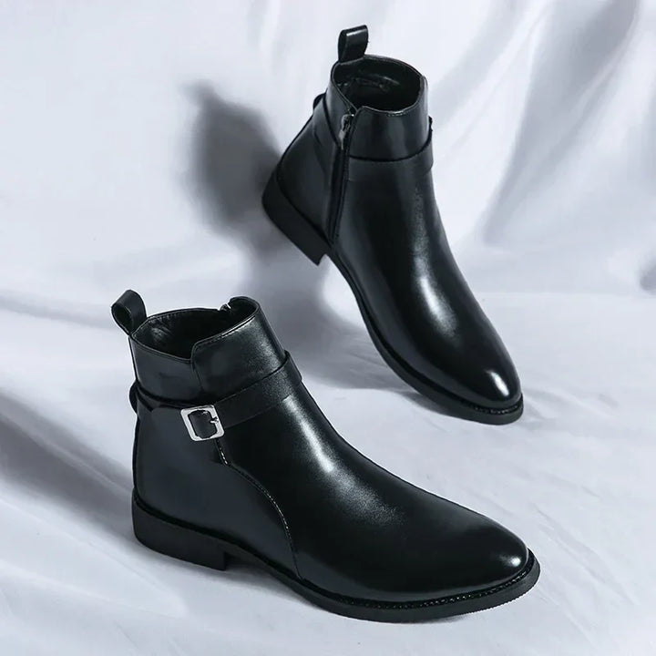 Sergio - Bottines Chelsea en cuir véritable