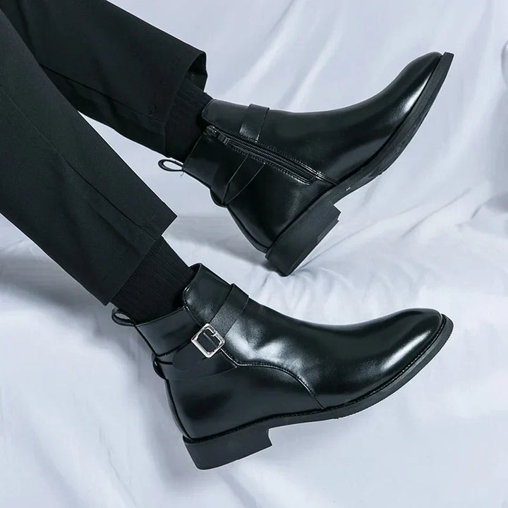 Sergio - Bottines Chelsea en cuir véritable