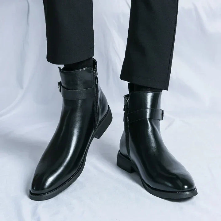 Sergio - Bottines Chelsea en cuir véritable