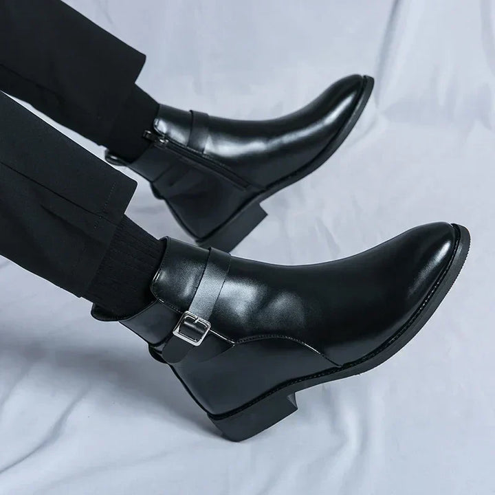 Sergio - Bottines Chelsea en cuir véritable
