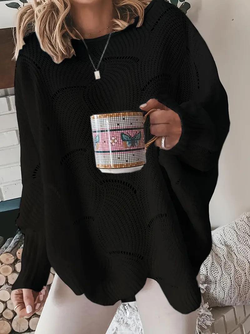 Adrianna | Pull en maille unie avec découpes