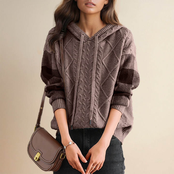 Léonie | Pull à capuche en jacquard