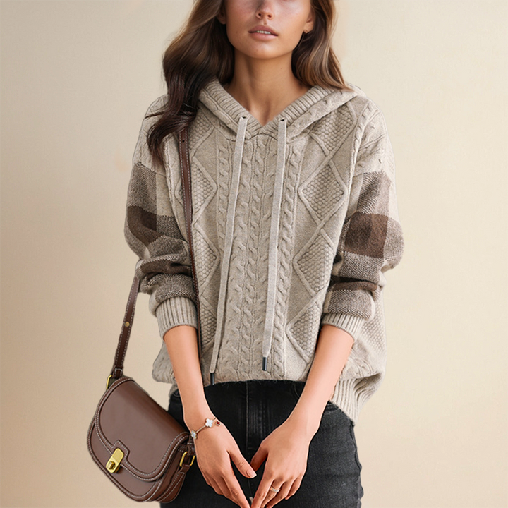 Léonie | Pull à capuche en jacquard