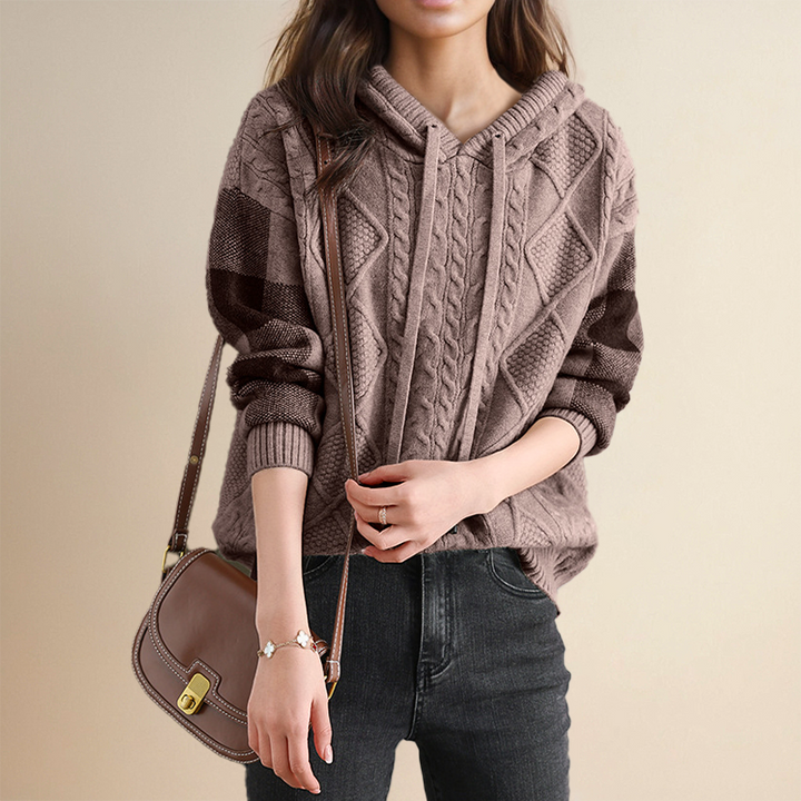 Léonie | Pull à capuche en jacquard