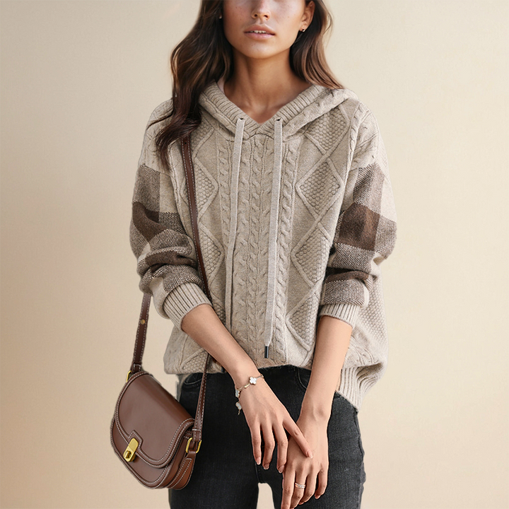Léonie | Pull à capuche en jacquard
