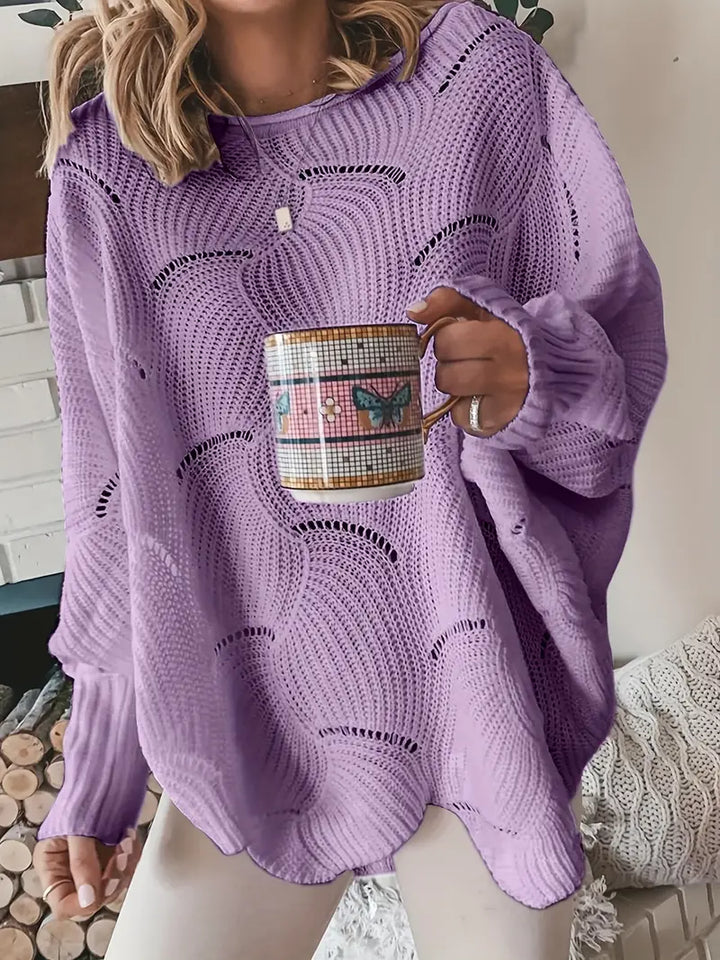Adrianna | Pull en maille unie avec découpes
